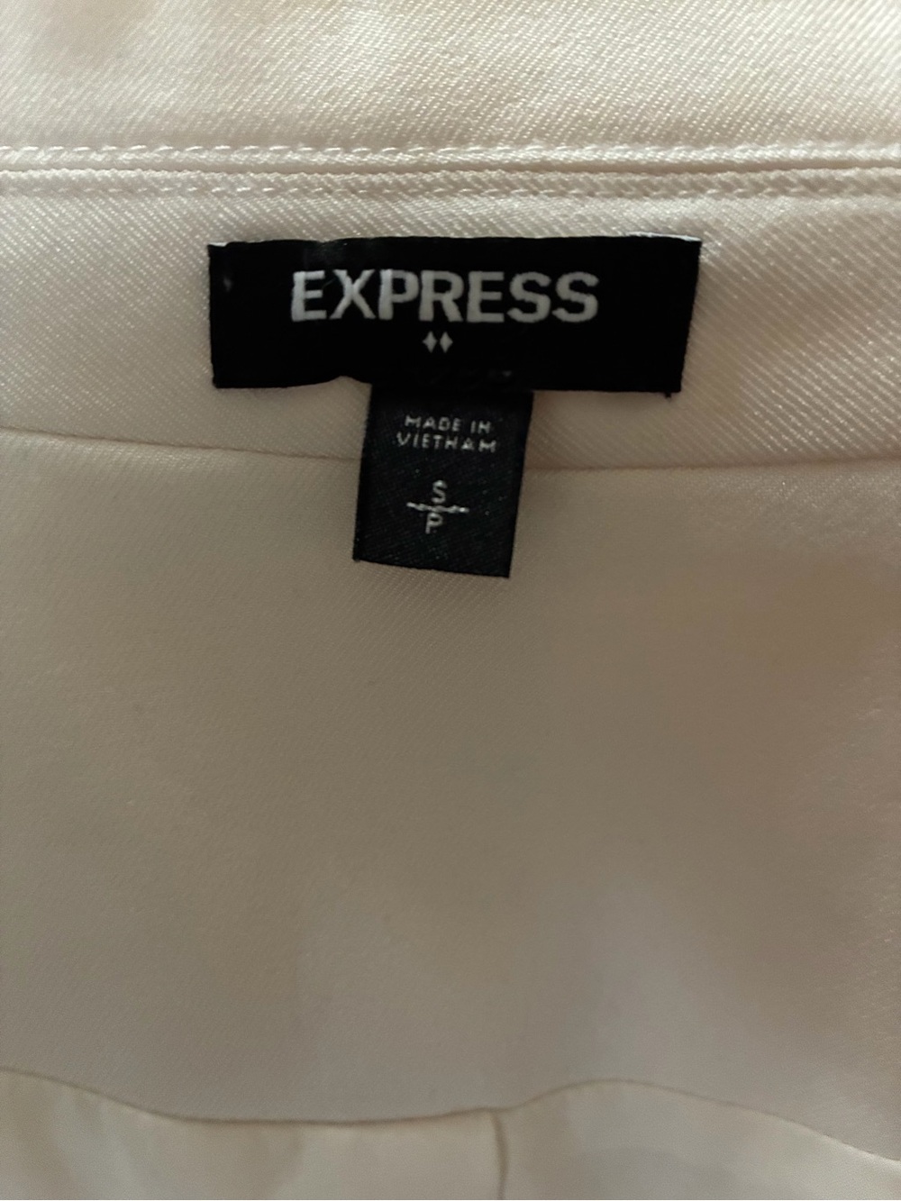 Express Cream Double-Breasted Blazer with Gold Buttons, Women size S - Picture 2 of 7